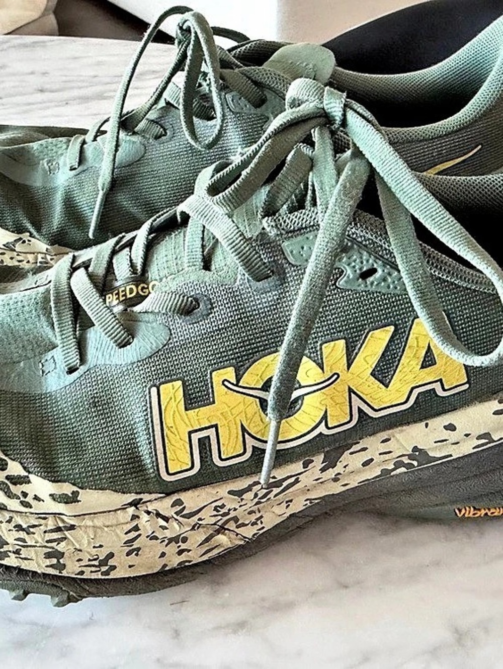 Hoka Speedgoat 6 Athletic Shoes Green & Yellow